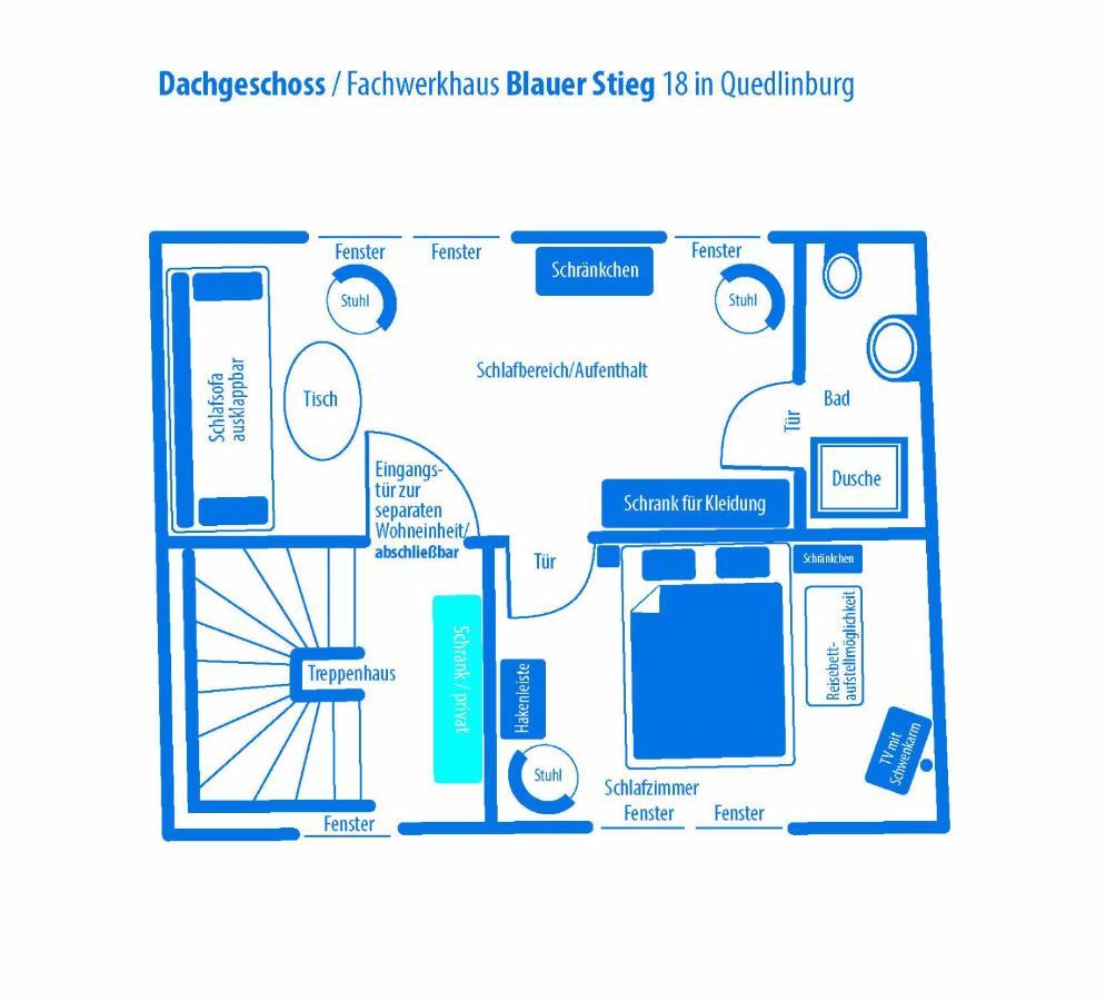 Villa Blauer Stieg à Quedlinbourg Extérieur photo