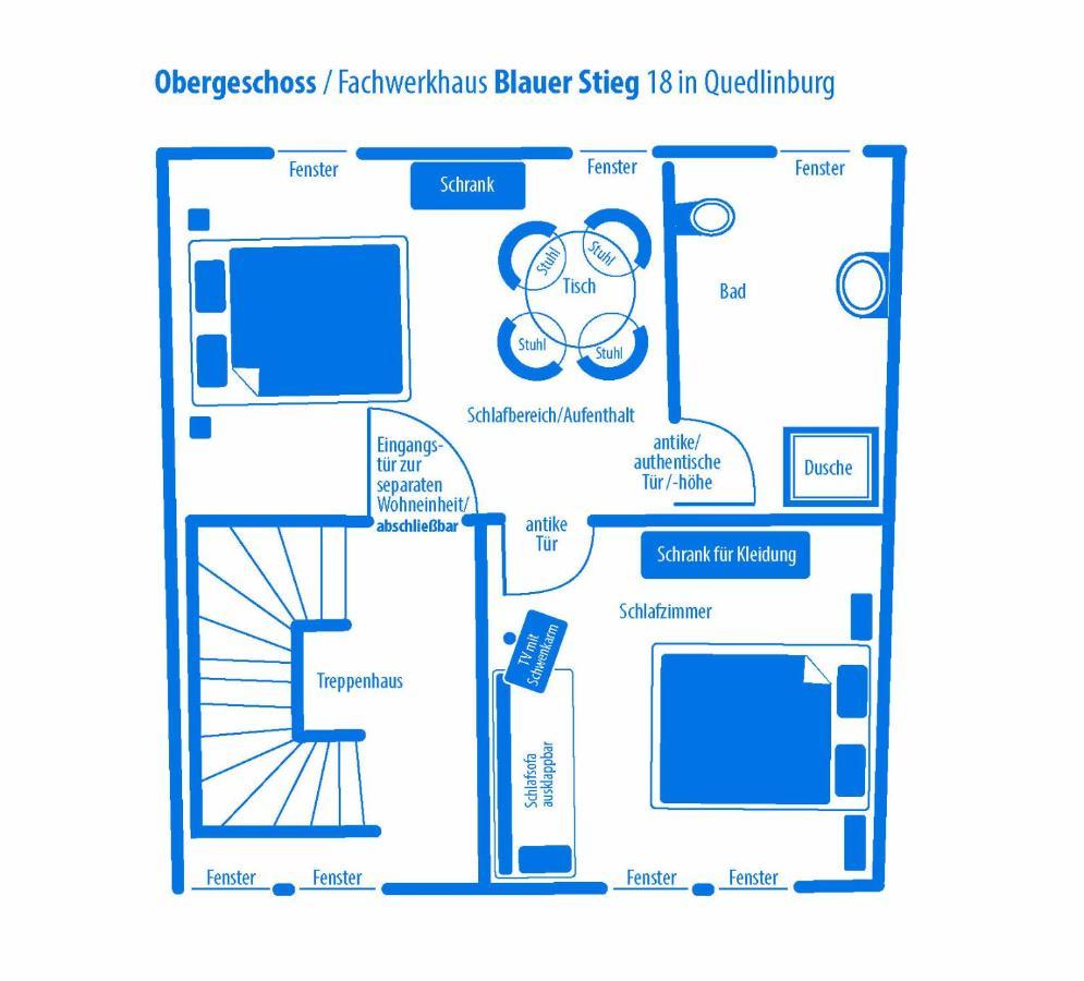 Villa Blauer Stieg à Quedlinbourg Extérieur photo