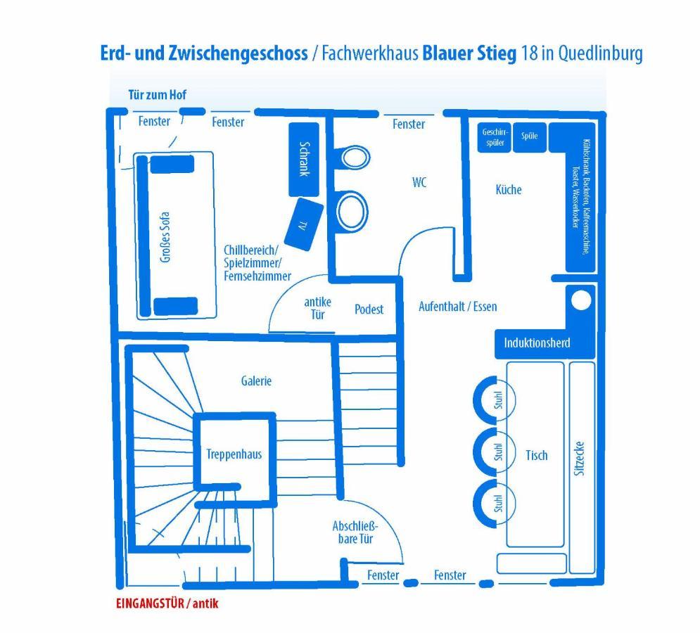 Villa Blauer Stieg à Quedlinbourg Extérieur photo